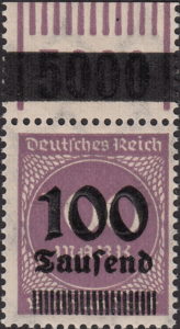 Germany inflation postage stamp OPD Frankfurt