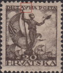 SHS Yugoslavia Croatia 20 filler postage stamp type 3