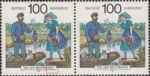 Germany stamp plate flaw Small indentation on bottom frame below letters K and E in BRIEFMARKE.