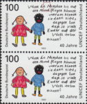 Germany 1993 UNICEF stamp plate flaw