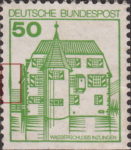 Germany Wasserschloss Inzlingen stamp plate flaw thick left frame