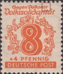 Germany Soviet occupation zone West Saxony stamp plate flaw Volksnor instead of Volksnot.