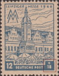 Germany Soviet occupation zone West Saxony stamp plate flaw White spot on numeral 8 in 18 (white 8).
