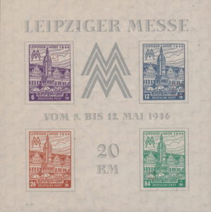 Germany 1946 Leipzig fair souvenir sheet