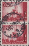 NDH Croatia partially imperforate postage stamp