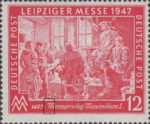 Allied occupation of Germany 1947 Leipzig autumn fair postage stamp plate flaw 965IX