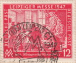 Allied occupation of Germany 1947 Leipzig autumn fair postage stamp type 965II