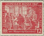 Allied occupation of Germany 1947 Leipzig autumn fair postage stamp plate flaw 965IV
