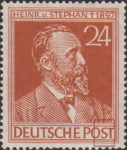 Allied occupation of Germany Heinrich von Stephan postage stamp plate flaw 963II
