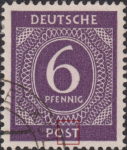 Allied occupation of Germany Numerals postage stamp error Letter S in POST shorter on top