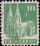 Germany 1948 Cologne Cathedral 10 pfennig postage stamp type 1