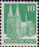Germany 1948 Cologne Cathedral 10 pfennig postage stamp type 5