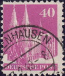 Germany 1948 Cologne Cathedral 40 pfennig postage stamp type 1