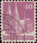 Germany 1948 Cologne Cathedral 40 pfennig postage stamp type 1 b