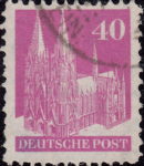 Germany 1948 Cologne Cathedral 40 pfennig postage stamp type 2