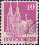 Germany 1948 Cologne Cathedral 40 pfennig postage stamp type 3