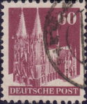 Germany 1948 Cologne Cathedral 60 pfennig postage stamp type 1