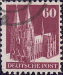 Germany 1948 Cologne Cathedral 60 pfennig postage stamp type 1 a