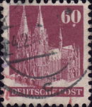 Germany 1948 Cologne Cathedral 60 pfennig postage stamp type 2 a