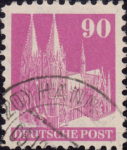 Germany 1948 Cologne Cathedral 90 pfennig postage stamp type 2