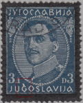 Yugoslavia 1934 mourning postage stamp Grave accent above letter G in JUGOSLAVIJA