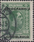 Yugoslavia 1933 postage stamp overprint letter A broken