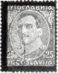 Yugoslavia 1934 Alexander stamp black frame type II/2