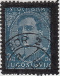 Yugoslavia 1934 Alexander stamp black frame type III/1 front