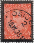 Yugoslavia 1934 Alexander stamp black frame type IV front