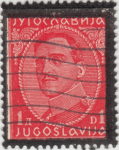 Yugoslavia 1934 Alexander stamp black frame type V front