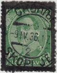Yugoslavia 1934 Alexander stamp black frame type VIII/82 front
