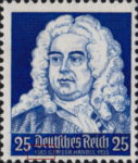 Germany 1935 Händel postage stamp plate flaw 1585 instead of 1685