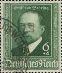 Germany 1940 Behring postage stamp plate flaw line below eye