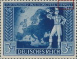 Germany 1942 Postal Congress postage stamp plate flaw WIEM