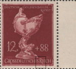 Germany 1944 Goldsmith postage stamp plate flaw broken frame below R in REICH