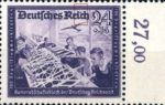 Germany 1944 postal employee fund postage stamp plate flaw Dot above letter c in Reich