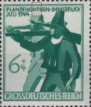 Germany 1944 Shooting Matches at Innsbruck postage stamp plate flaw