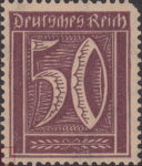 Germany 1921 postage stamp plate Small dot next to the bottom left corner