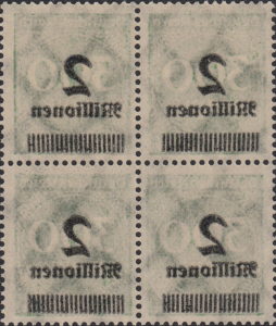 Germany infla postage stamp offset error