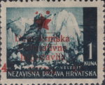 Yugoslavia 1945 provisional issue for Mostar postage stamp overprint error Demokrntska