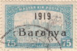 Serbia Hungary Parliament 1919 Baranya postage stamp overprint error