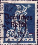 Germany Bavaria postage stamp plate flaw white triangle