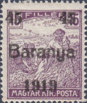 Serbia Hungary Baranya postage stamp overprint C type 2