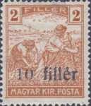 Serbia Hungary Romania 1919 postage stamp overprint type 1