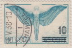 Switzerland 1938 airmail stamp type 1 thick overprint