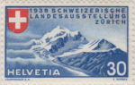 Switzerland 1939 postage stamp plate flaw LANDESAUSSTELLUNG