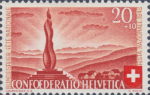 Switzerland 1942 Pro Patria postage stamp error White circle