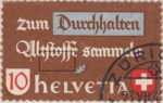 Switzerland 1942 Altstoffe postage stamp flaw