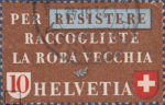 Switzerland 1942 postage stamp Italian text