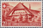 Switzerland 1945 Pro Patria postage stamp error colored dot